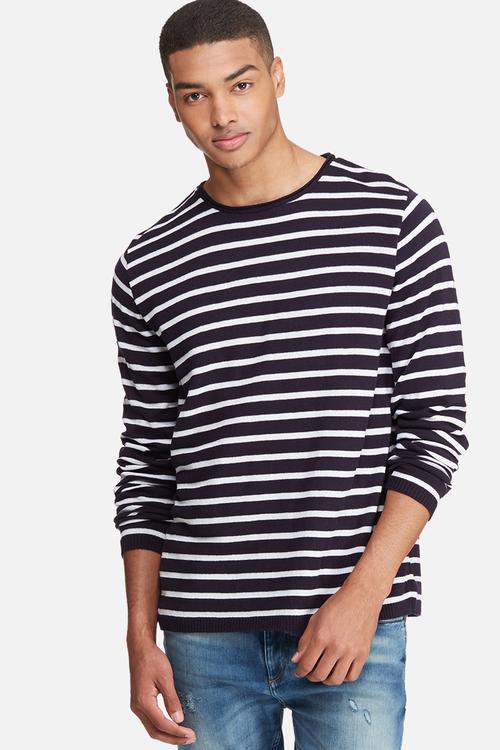 Stripe knit pullover