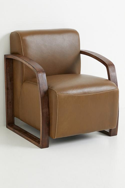 Lailah Leather Occasional Chair - Biscuit