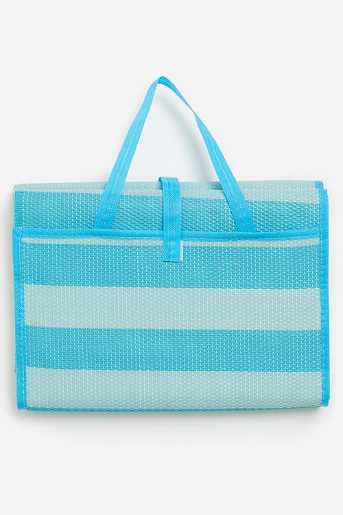 Stripe folded beach mat - Turq