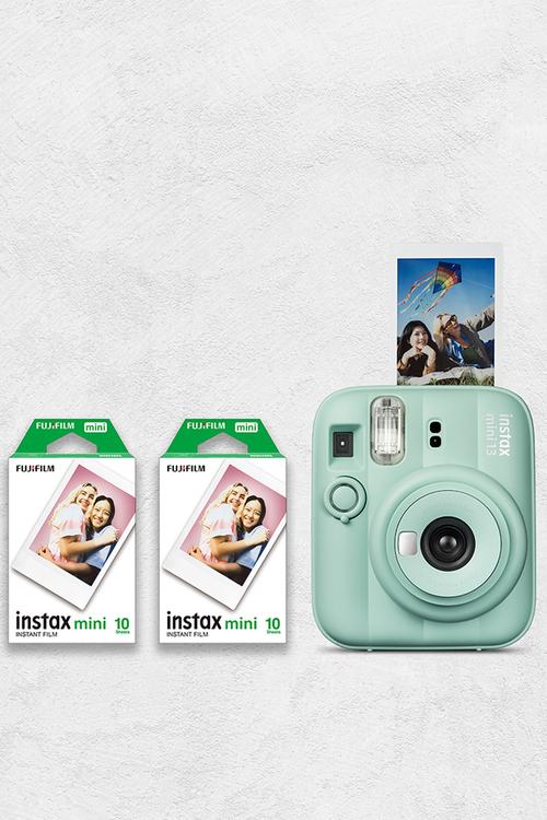 Instax mini 13 - lagoon green combo 1 (cam + 2 films)