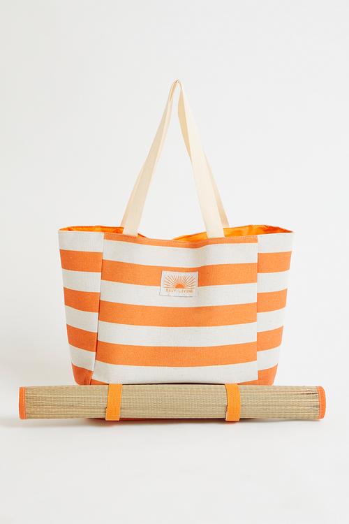 Stripe beach bag - Orange