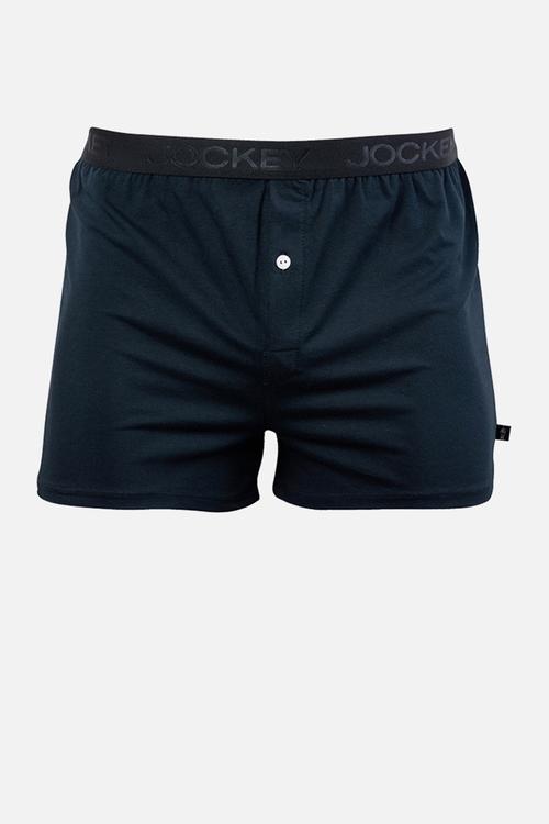 Classic ctn knit boxer - black