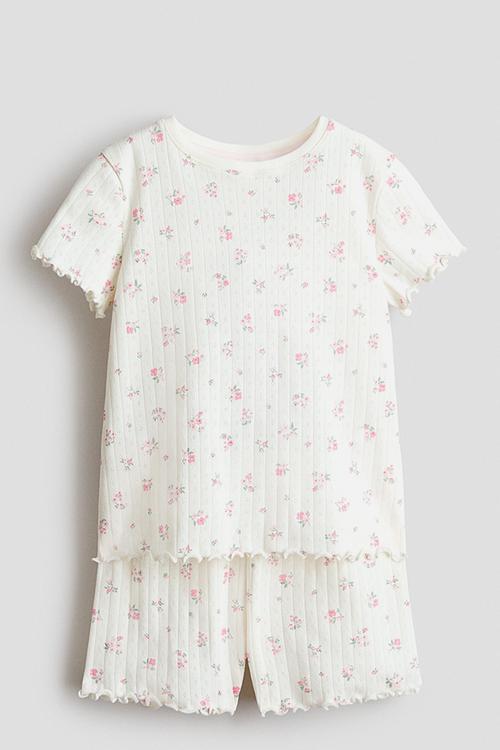 Printed pyjamas - cream/floral
