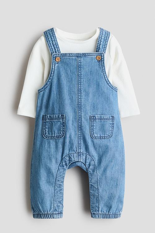 2-Piece cotton set - denim blue