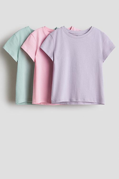3-Pack T-shirts - light purple/light pink
