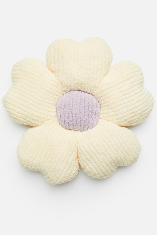 Petals cushion - Cream & Purple