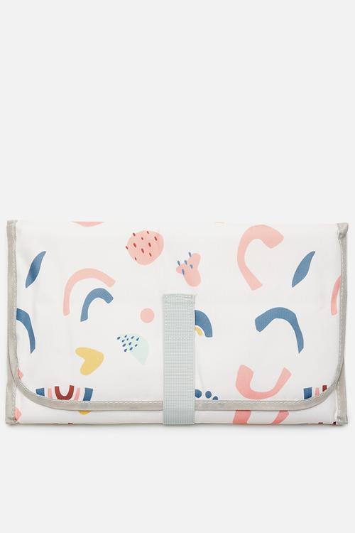 Foldable diaper changing mat - light pink/multi