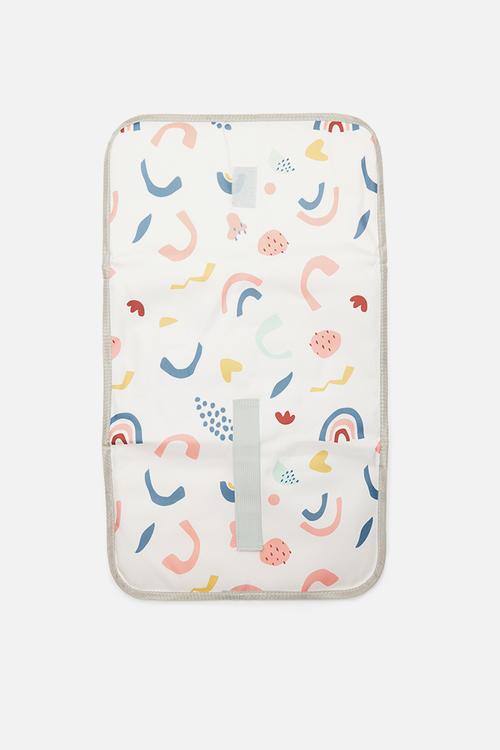 Foldable diaper changing mat - light pink/multi