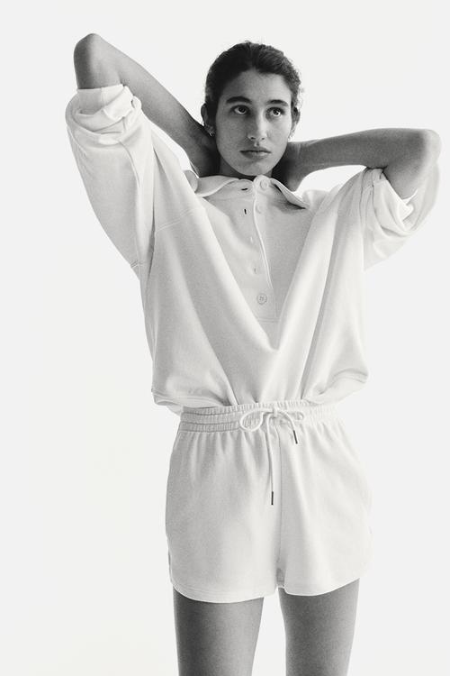 Sweatshirt shorts - white