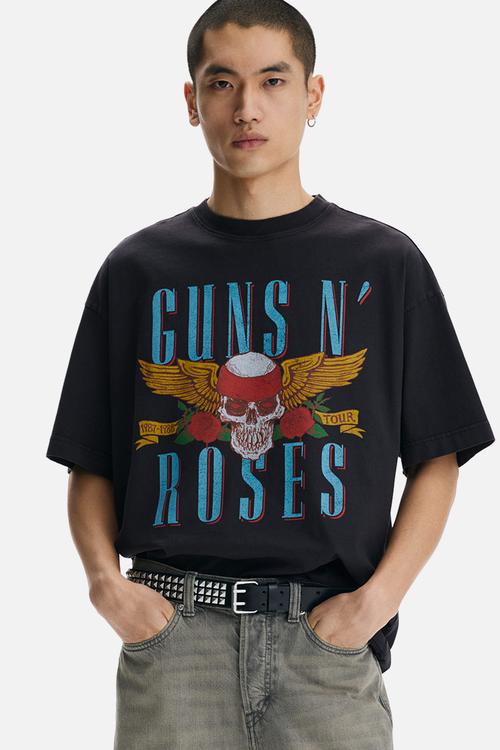 Oversized fit t-shirt - black/guns n' roses
