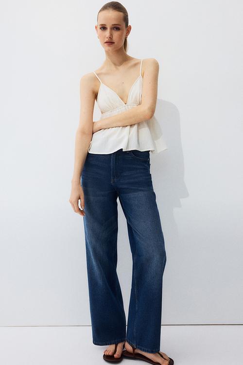 Straight high jeans - dark denim blue