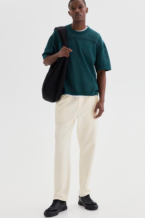 Regular fit joggers - cream