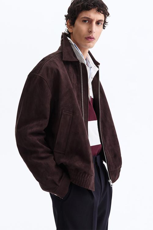 Collared jacket - dark brown