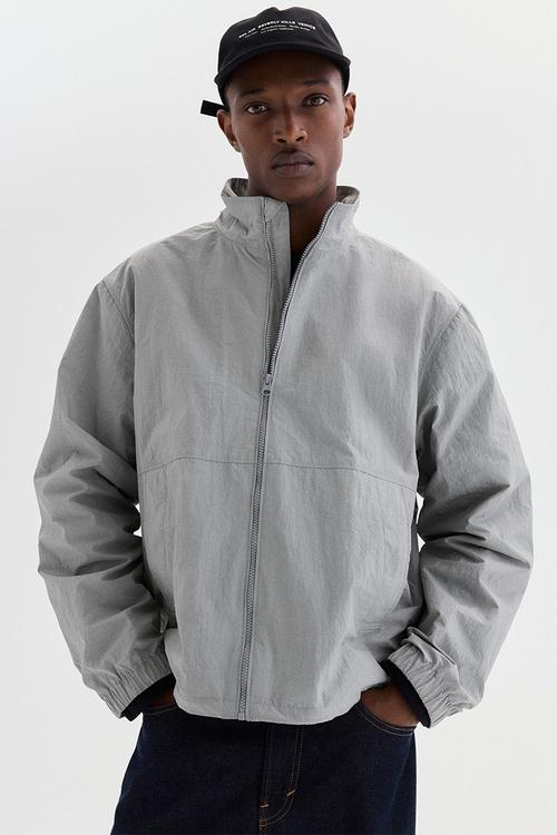 Water-repellent windbreaker - light grey