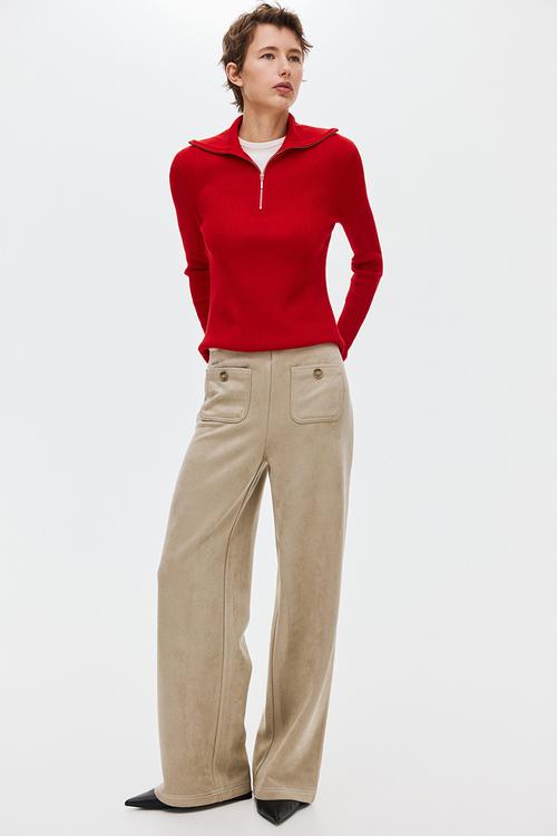 Jersey trousers - beige