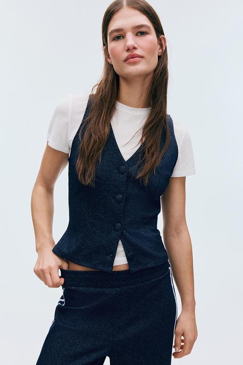 Jersey waistcoat - dark blue