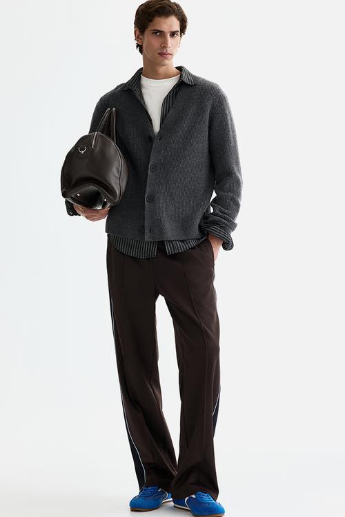Relaxed fit track pants - brown/stripes