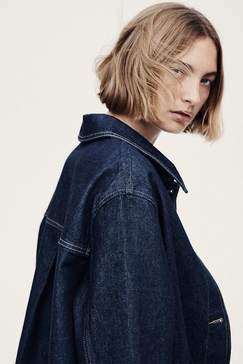 Denim shacket - dark denim blue