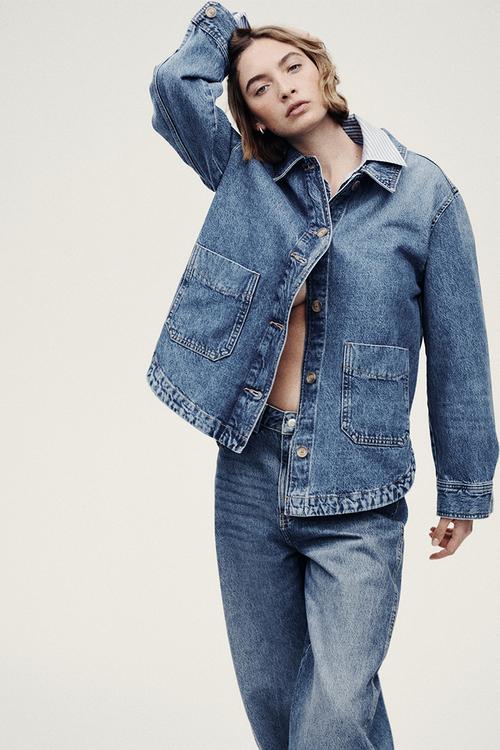 Denim shacket - denim blue