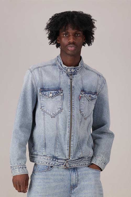 Twisted Moto Jacket Za - Blue