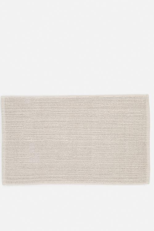 Cotton Woven Stripe Bath Mat - Taupe