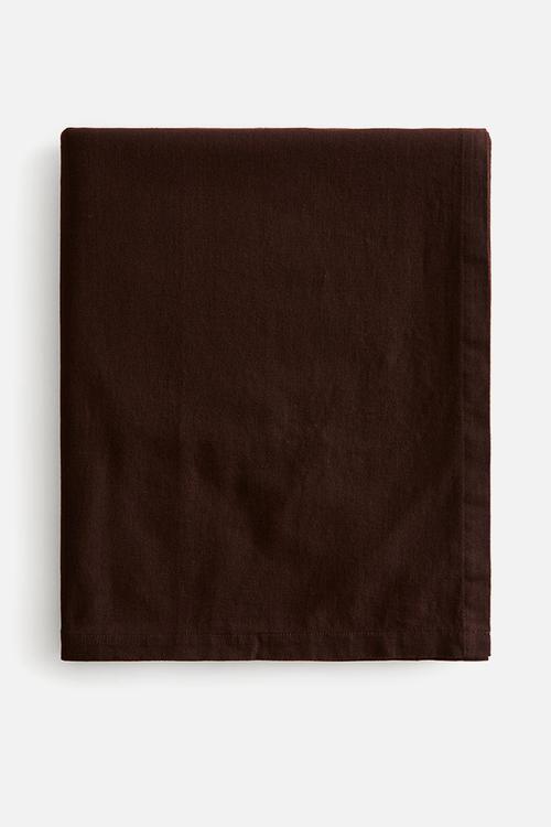 Linen-blend tablecloth - brown
