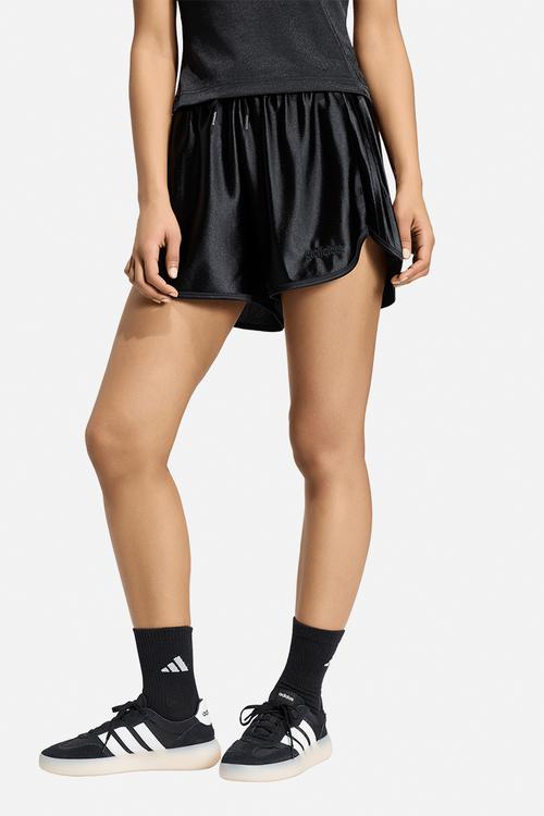 W Satin Shorts - Black
