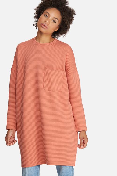 Ribbed pocket sweat dress