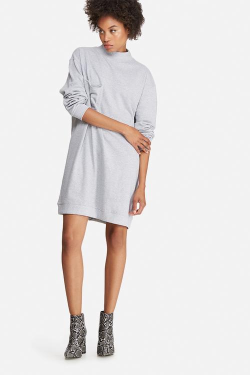 Pocket high neck sweat dress