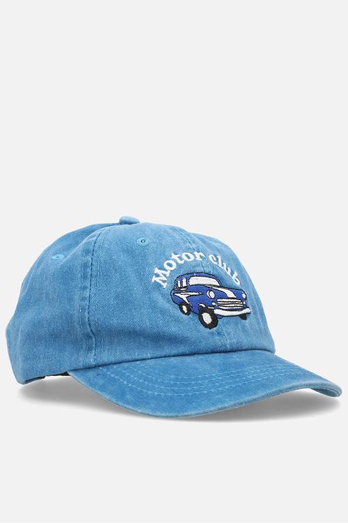 Embroidered motor club cap - blue