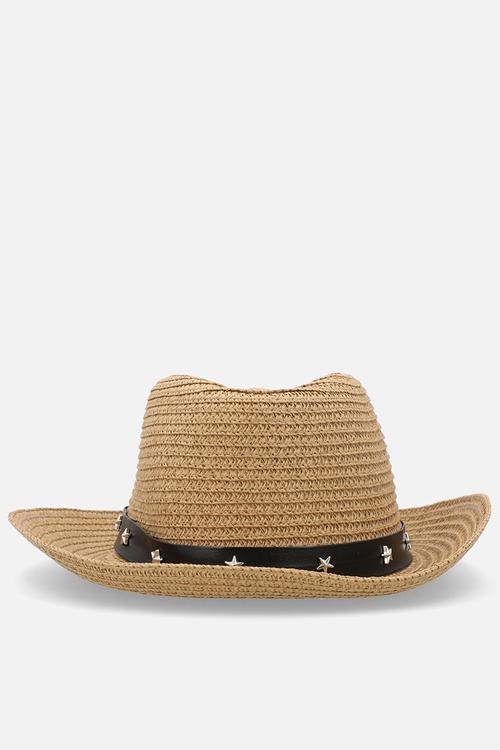 Straw cowboy hat - natural
