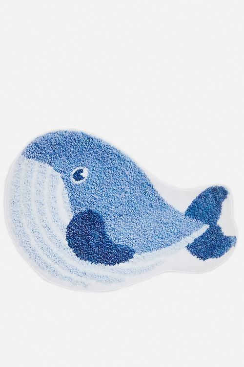 Whale-shaped bath mat - blue 