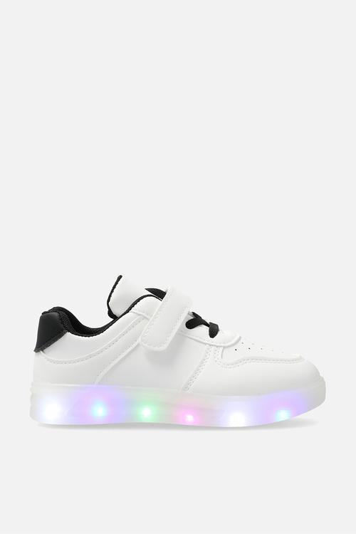 LED sole sneakers - white/black