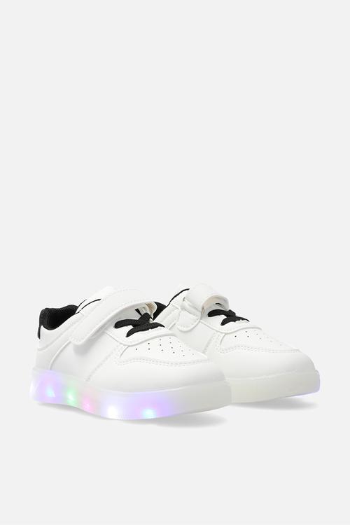 LED sole sneakers - white/black