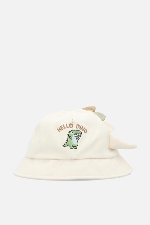 Novelty bucket hat - cream