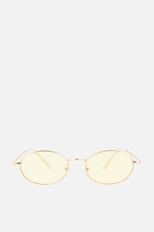 Gold frame glasses - yellow