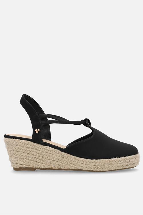 Lanah 3 espadrille wedge heel - black