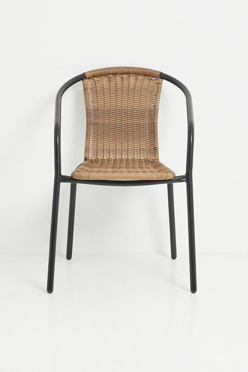 Geo Weave Chair - Natural & Black