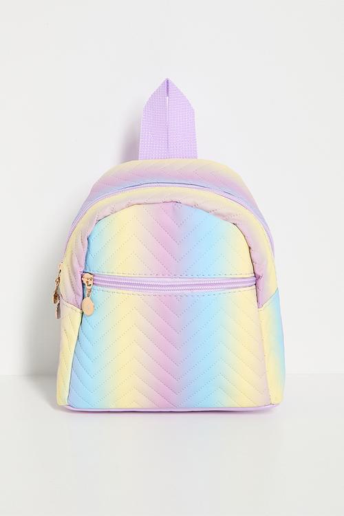 Chevron quilted backpack - multi