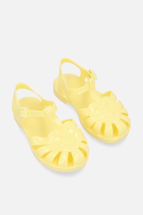 Heart jelly sandals - yellow