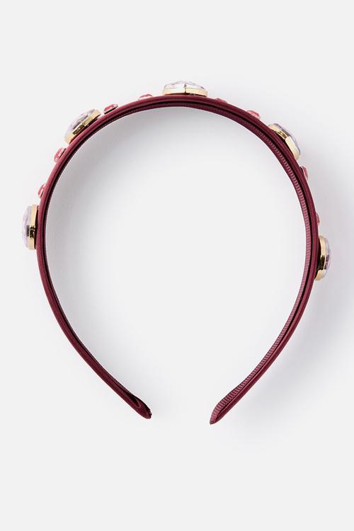 Sophia Luxe Headband - Berry Jam/Heart Gemmies