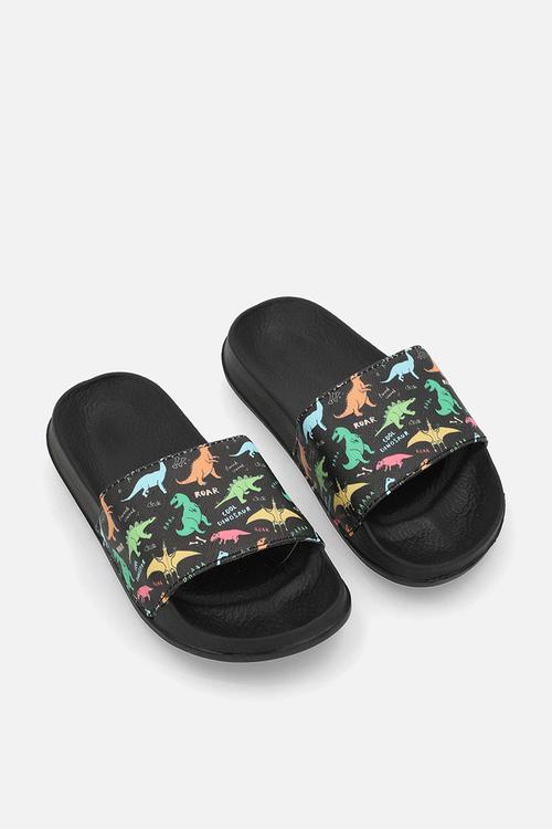 Dino aop slides - black