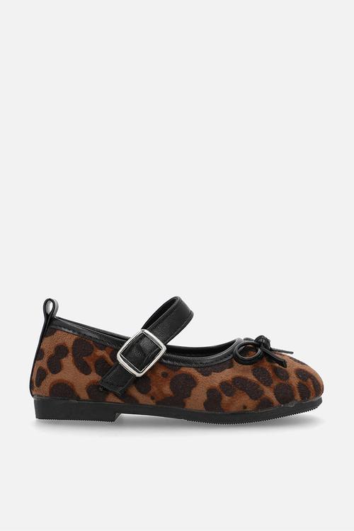 Ankle strap pumps - dark leopard print