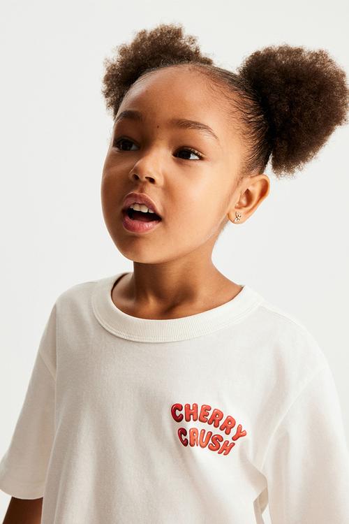 Essential Short Sleeve Graphic Tee - Vanilla/Cherry Crush
