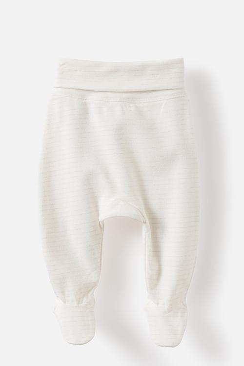Organic Foldover Waist Legging - Pop Pink Marle/Stripe
