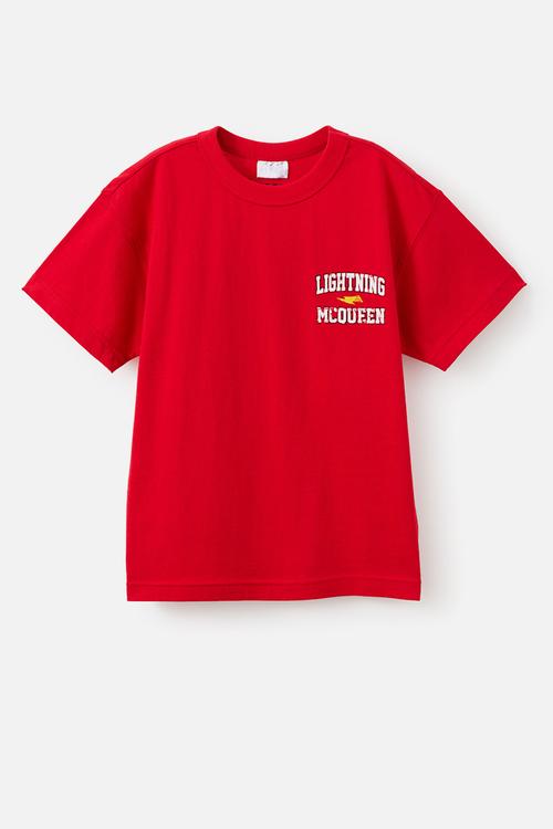 Licensed Drop Shoulder Short Sleeve Tee - Lcn Dis Varsity Red/ Lighting Mcqueen
