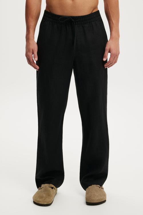 Baggy Linen Pant - Black