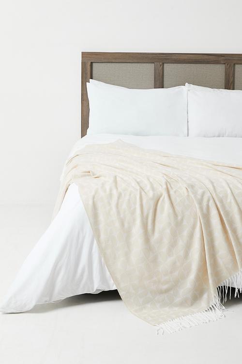 Mod Jacquard Blanket - Tapioca