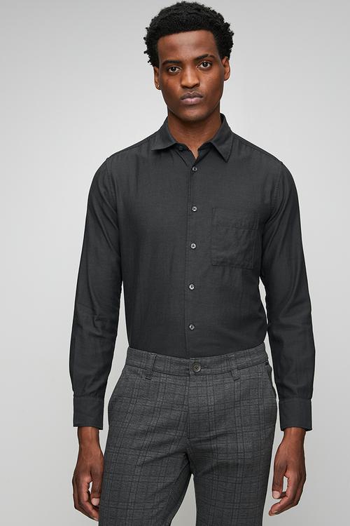 ONSMARS REG FIT LONG SLEEVE SHIRT - Charcoal