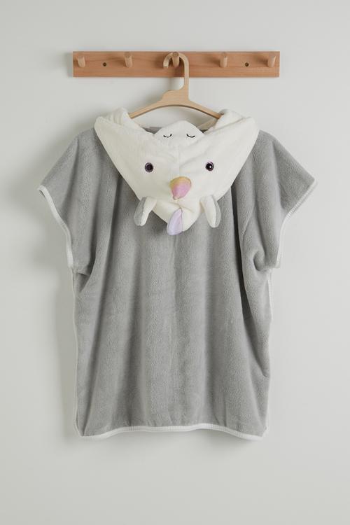 Unicorn hood towel - grey